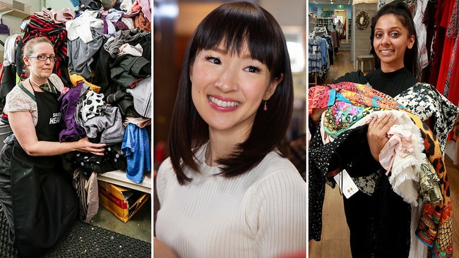 Marie Kondo's Netflix series has sparked a huge uplift in unwanted donations to op-shops in Australia and around the world. Picture: Toby Zerna/Netflix/Valeriu Campan