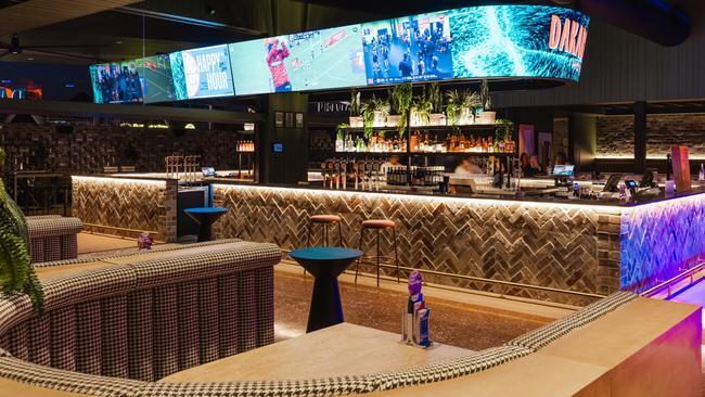 Every type of sports will be shown on large LED screens inside the Sin Bin Sports Bar. Picture: Comiskey Group