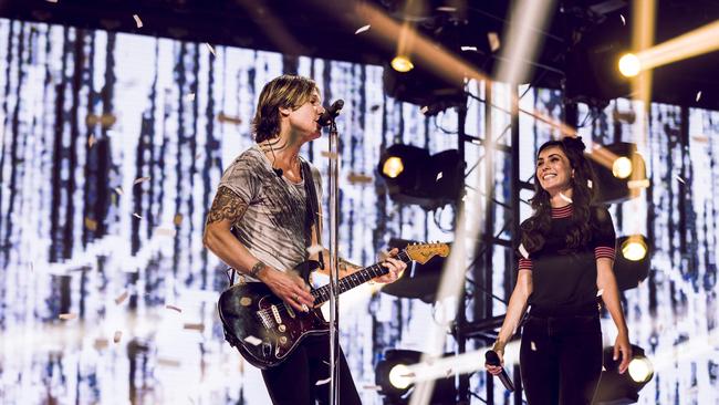 Keith Urban and Amy Shark at the Arias 2018, one of the last years before the awards went virtual due to Covid. Picture: Brayden Smith