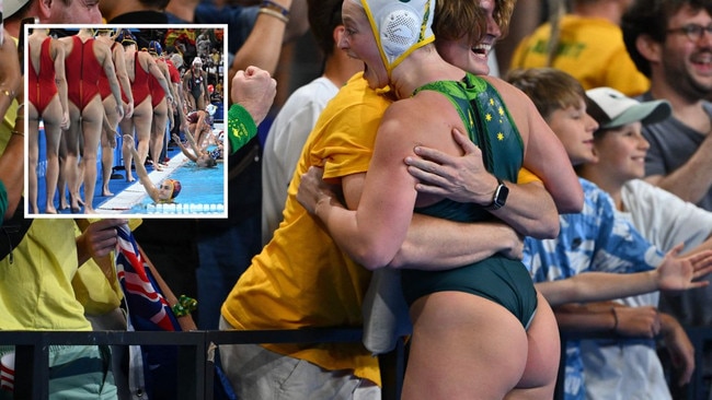 Everyone has been wondering why the water polo swimsuits are so tight. Pictures: AFP