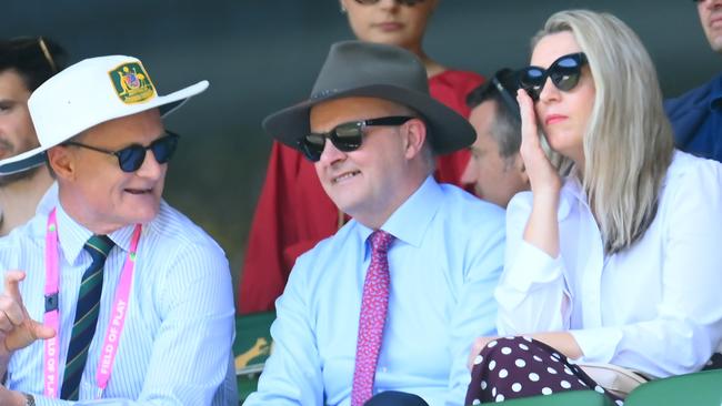 Prime Minister Anthony Albanese watching Test cricket. It seems that in his mind there’s no show without Albo? Picture: Quinn Rooney/Getty Images