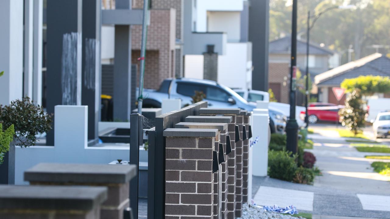 A view of Hertfordshire street in Elizabeth Hills in South West Sydney where a man has been shot dead as he sat in his car in the driveway of a home. Picture: Gaye Gerard