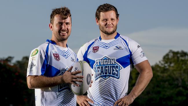 Tugun Seahawks recruits Jacob Grant and Josh Harvey. Picture: Jerad Williams