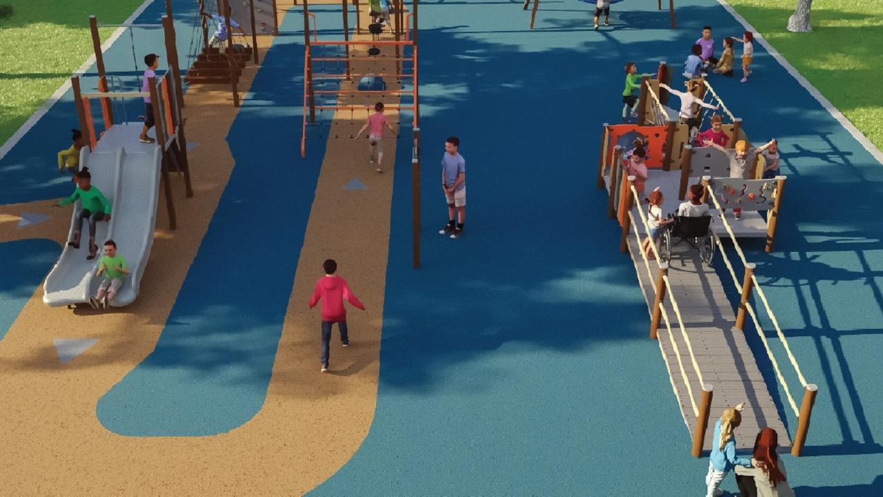 Rockhampton’s new ninja playground is set to open in July. Pictured is an image of what the new playground will look like. Images Courtesy of Moduplay Group in partnership with Urban Play.