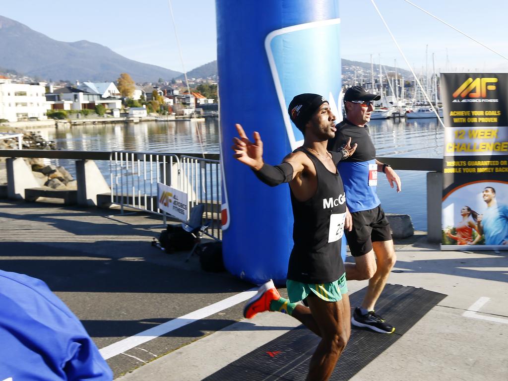 City to Casino Fun Run 2019. (L-R) Dejen Gebreselassie is the 11km men's winner. Picture: MATT THOMPSON