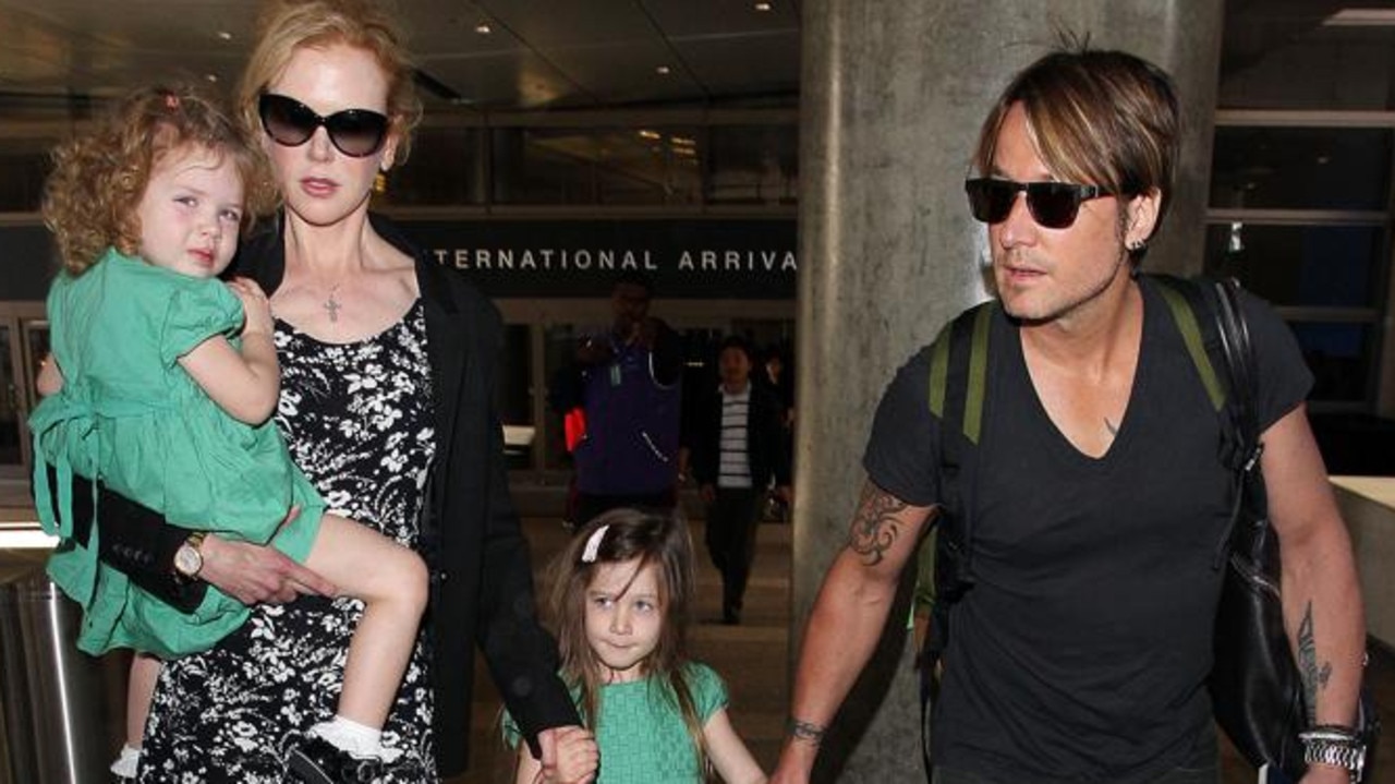 Kidman with her husband, Keith, and two daughters, Sunday Rose and Faith Margaret. Picture: Splash 