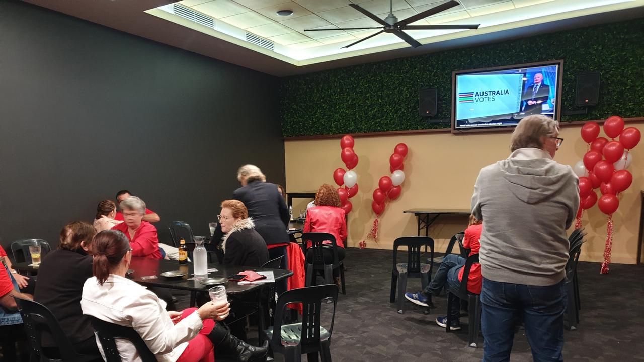 Australian Labor Party supporters at the Red Lion Hotel in Rockhampton on May 21, 2022. Picture: Aden Stokes