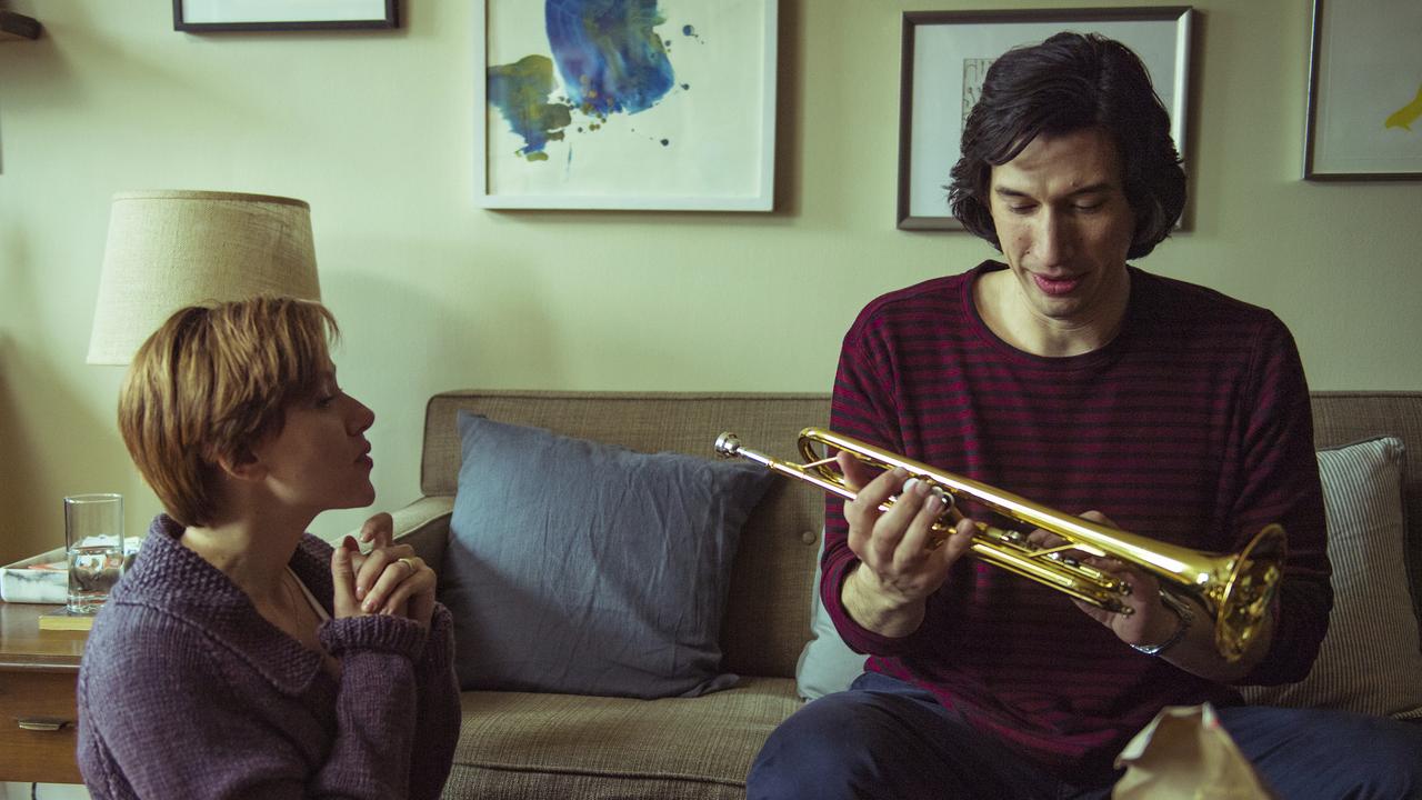 Scarlett Johansson, left, and Adam Driver in Marriage Story. Picture: Netflix via AP