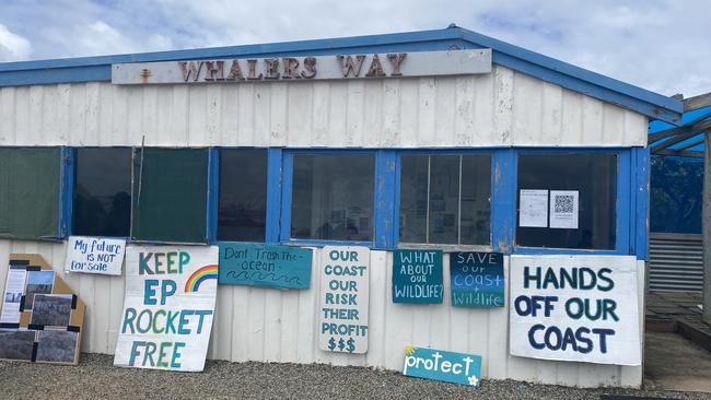 Whalers Way played host to the Eyre Peninsula Environmental Protection Alliance's second protest on Sunday. Picture: Micaela Stark