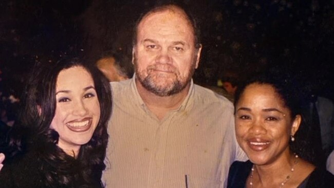 Meghan Markle with her parents Thomas Markle and Doria Ragland. Picture: Thomas Markle: My Story