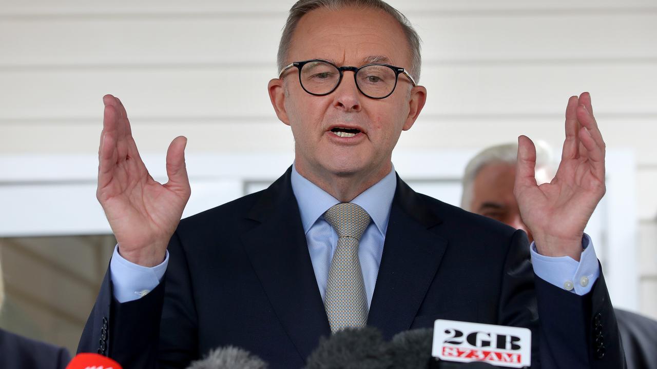 Labor leader Anthony Albanese visits Longford Medical Centre in Longford, Tasmania on day two of the federal election campaign. Picture: Toby Zerna