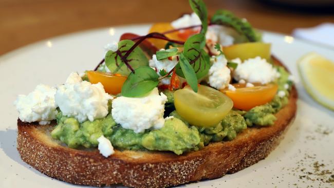 The smashed avo on toast with a twist. Picture: Jenifer Jagielski