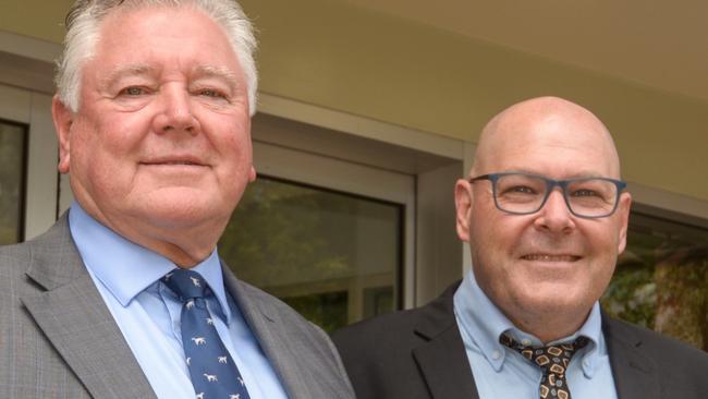 Lismore City Council new General Manager John Walker with Mayor Steve Krieg at Lismore council chambers Oliver Avenue Goonellabah, 9 February 2022