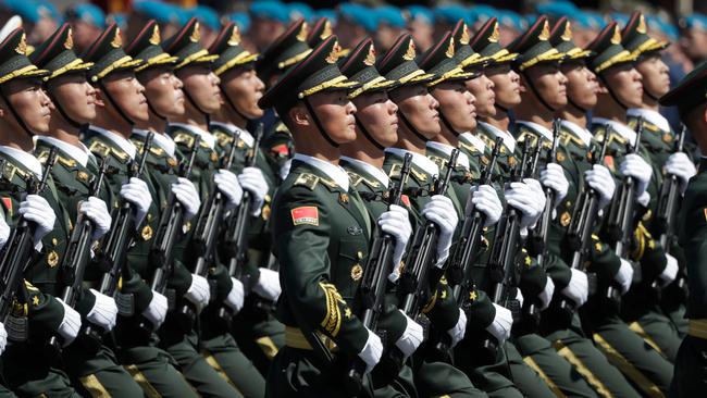 Soldiers from China's People's Liberation Army. Picture: AFP