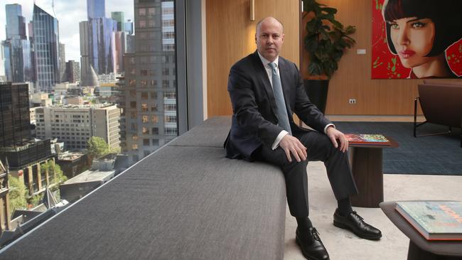 Former federal treasurer Josh Frydenberg at the Goldman Sachs offices in Melbourne. Picture: NCA NewsWire / David Crosling