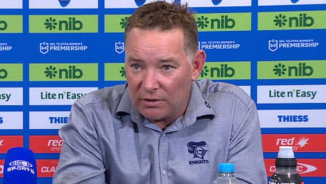 Knights coach Adam O’Brien has slammed the club’s supporters who booed his side at halftime against the Sea Eagles on Thursday night.