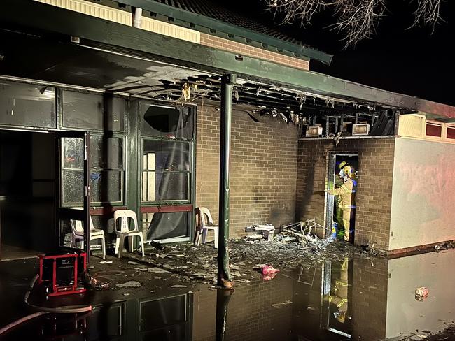 Tulsi Lohani’s actions caused extensive damage to the Kelly Park community centre in Werribe. Picture: CFA/ Lieutenant Rohan Rizzoli