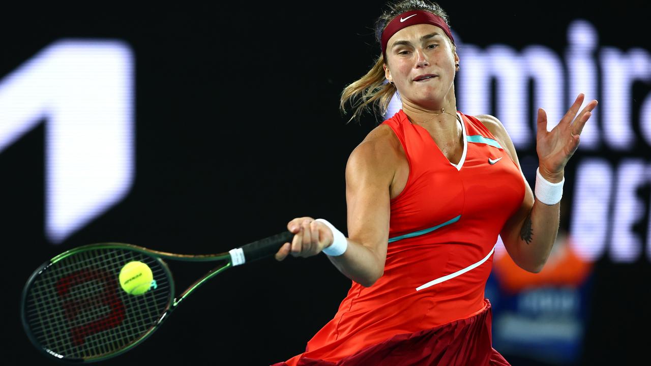 Aryna Sabalenka won her opening match at the Australian Open (Photo by Clive Brunskill/Getty Images)