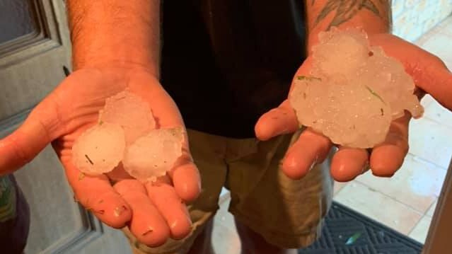 Areas of Coffs Harbour were pelted by hail on Wednesday.