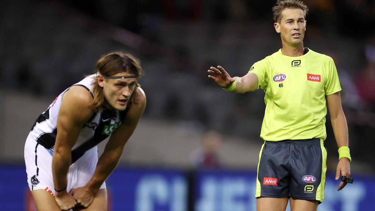 The pre-season produced fast footy. Picture: Michael Klein