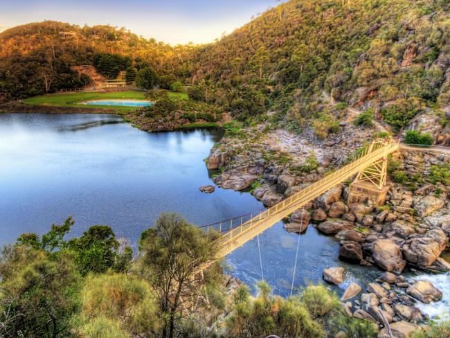 Alexandra suspension bridge over Cataract Gorge in Launceston, Tasmania.Photo - GettyESCAPE 1 May 2022Travel CV