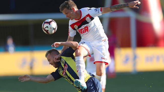 Danish centre back Michael Jakobsen made a big impressions during his debut Adelaide United season. Picture: Tony Feder/Getty Images