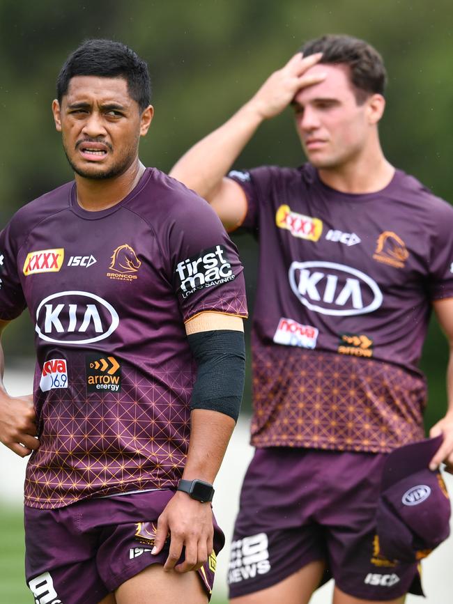 Anthony Milford (left) and Brodie Croft (right) are under serious pressure. Picture: AAP/Darren England