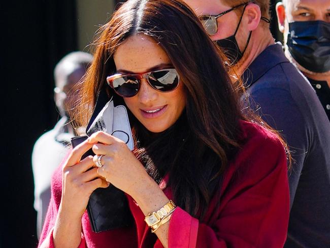 NEW YORK, NEW YORK - SEPTEMBER 24: Meghan Markle, Duchess of Sussex and Prince Harry, Duke of Sussex are seen at Melba in Harlem on September 24, 2021 in New York City. (Photo by Gotham/GC Images)