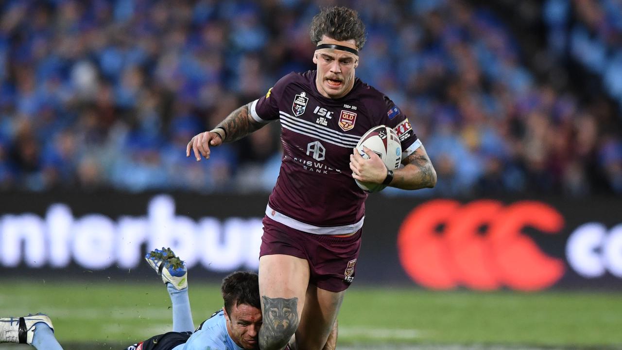 Queensland Origin forward Ethan Lowe has called time on his career. (AAP Image/Joel Carrett).