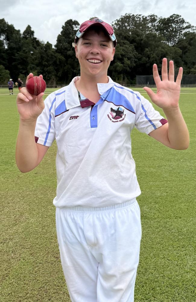 Coolum junior cricketer Archie Sawford.