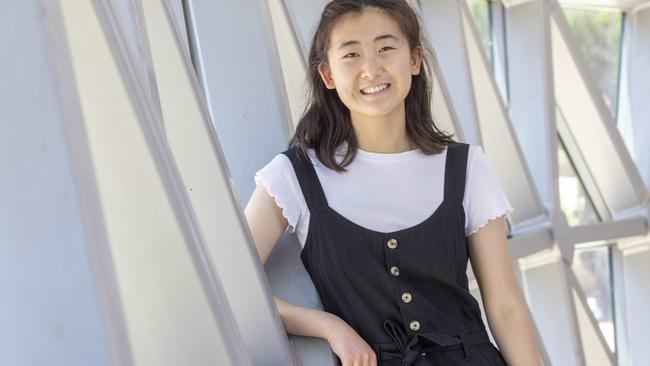 Chi Chi Zhao, who loves singing and busking, achieved the highest ATAR possible … and eight merits. Picture: Kelly Barnes