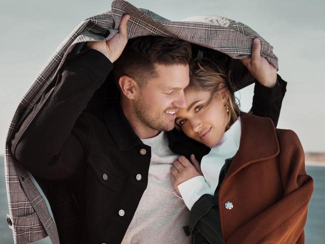 Olivia Rogers and boyfriend Justin Mckeone in a new campaign for Burnside Village's Autumn/Winter collection. Pics: Haley Renee.