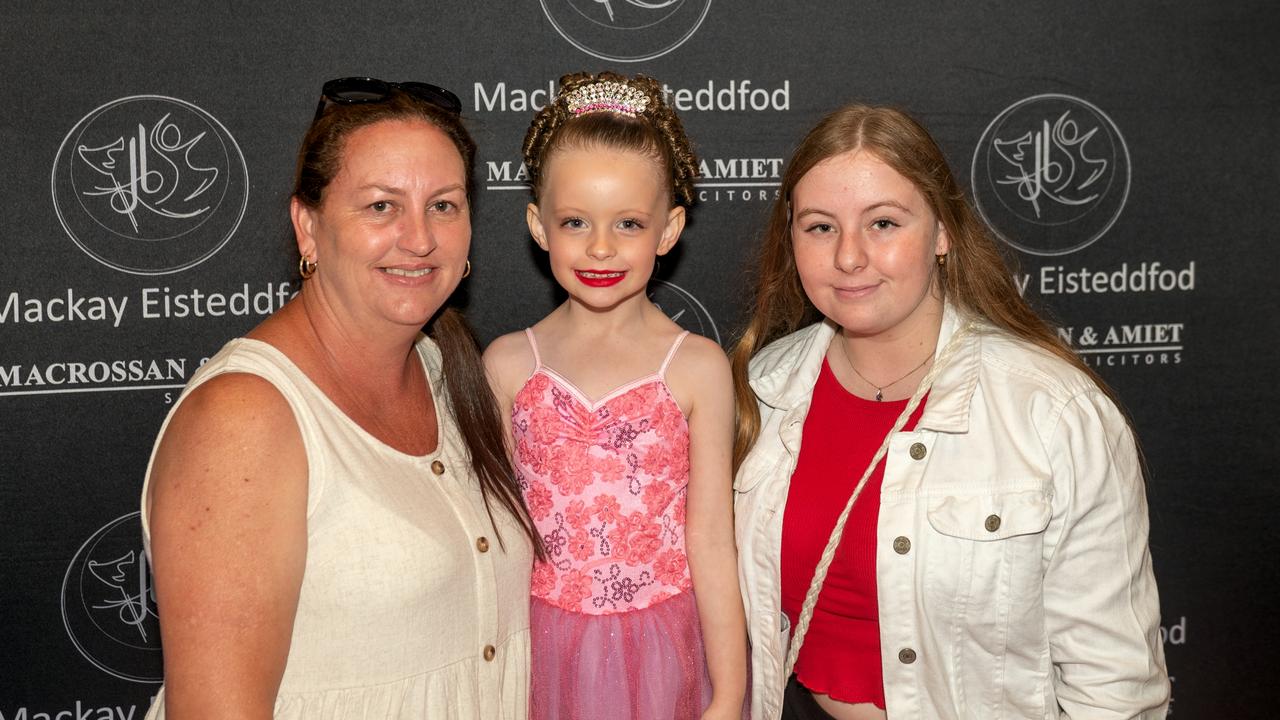 Peta Kelly, Harper Kelly and Chloe Mogg at the 75th Mackay Eisteddfod 2022.Picture: Michaela Harlow