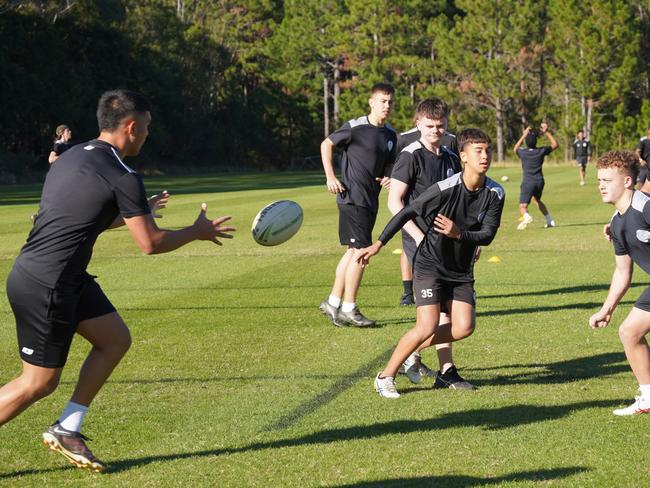 The Central Coast Sports College's boys' rugby league at training. Picture: CCSC