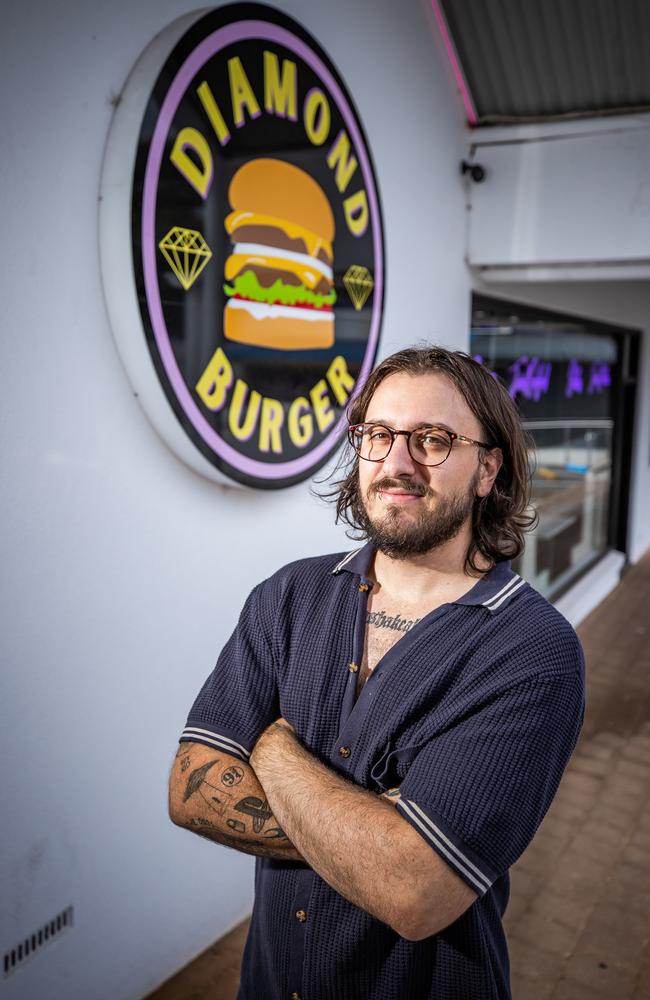 Owner Josh Rivers at his Diamond Burger joint, on February 1st, 2023, in Glenunga. Picture: Tom Huntley