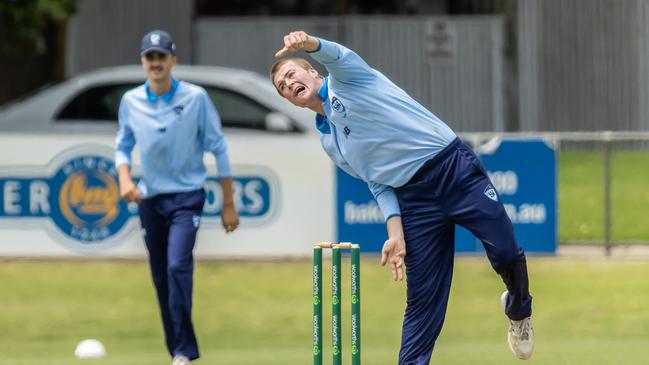 Bailey Lidgard continued his excellent tournament with the ball. Picture: Cricket Australia