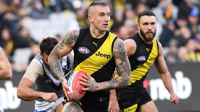 Dustin Martin had another big game for the Tigers. Picture: AAP