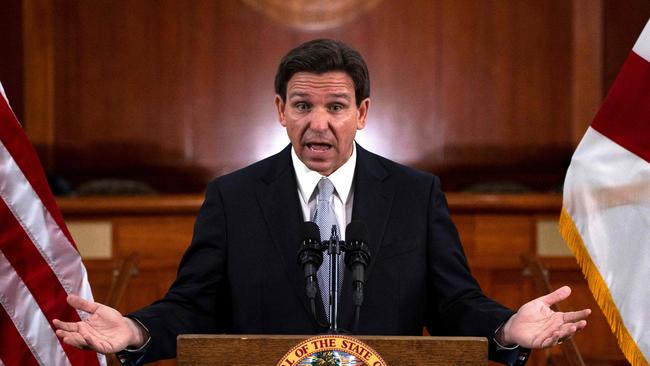 Florida Governor Ron DeSantis at the Florida State Capitol in Tallahassee. Picture: AFP