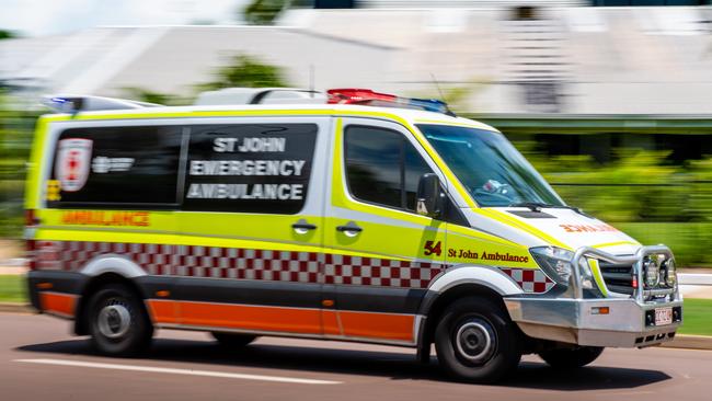 St John NT respond to hit and run. Picture: Che Chorley