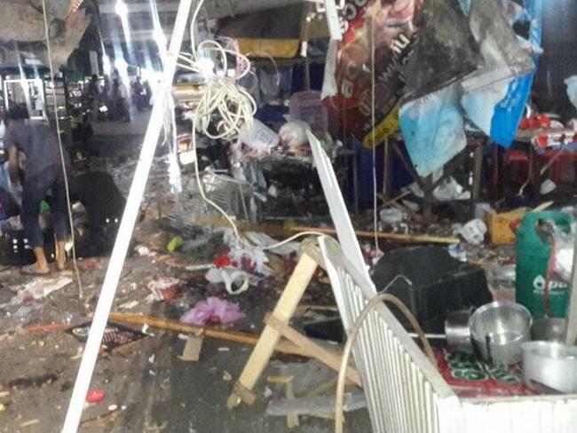 A bomb has ripped through a night market in Pattani, Thailand. Picture: Twitter/@Nalinee_PLE