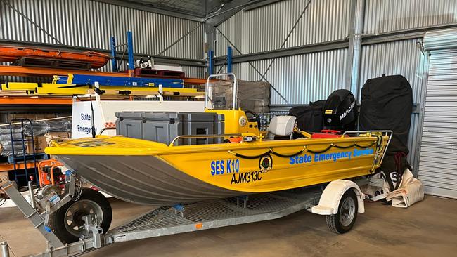 A boat has been stolen from a NSW State Emergency Service shed in Menindee as floodwaters approach the town. Photo: Barrier Police District