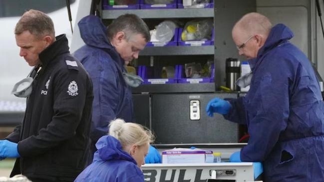 A 33-year-old man has been arrested in dramatic fashion over the death of his 61-year-old mother in the outer Perth suburb of Byford. Picture: ABC