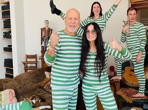 Bruce Willis and Demi Moore have been spending time with their families in coronavirus lockdown together. Picture: Instagram