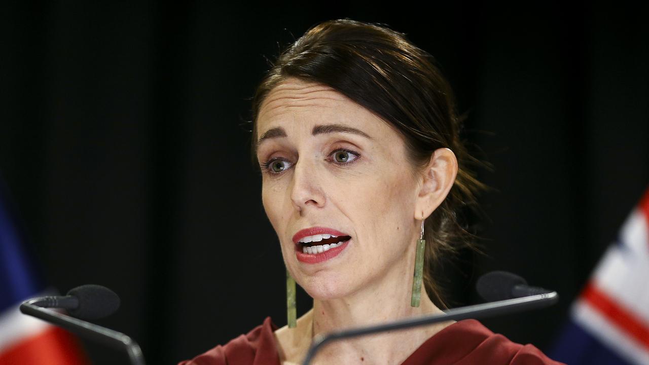 Prime Minister Jacinda Ardern reveals how the nation’s borders will reopen. Picture: Hagen Hopkins/Getty Images.