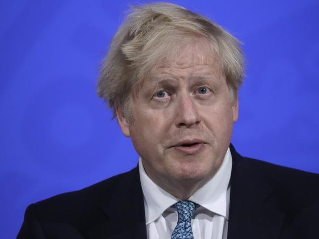 Britain's Prime Minister Boris Johnson called the easing of restrictions “another road map out of lockdown”. Picture: Getty Images