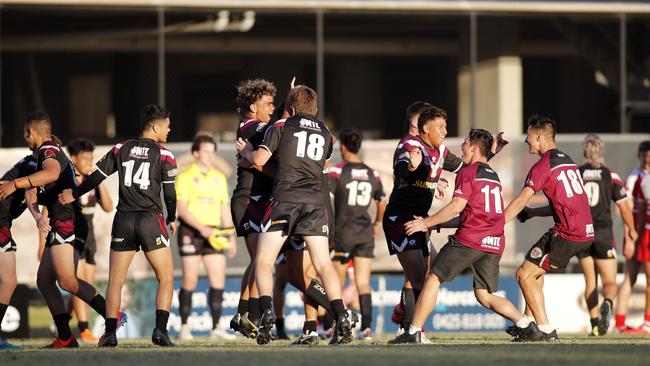 Marsden State High celebrate their win.(Image/Josh Woning)