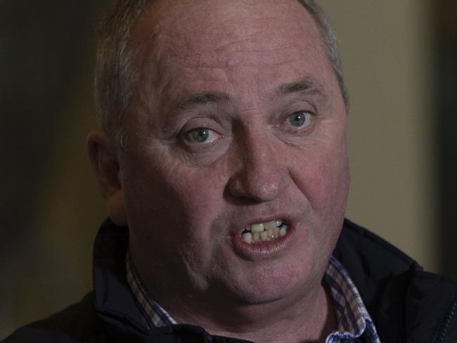 CANBERRA, AUSTRALIA - NCA NewsWire Photos May 31 2022: Former leader of the National Party, Barnaby Joyce talks to the media at Parliament House. Picture:NCA NewsWire / Andrew Taylor