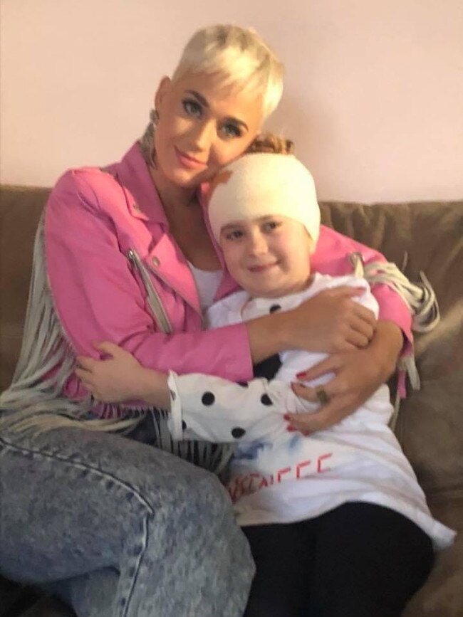 Grace Moores with Katy Perry in 2018. Picture: Supplied by Family