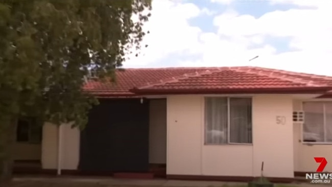 Murray Bridge property involved in the drive by shooting on Monday morning., Picture: 7NEWS