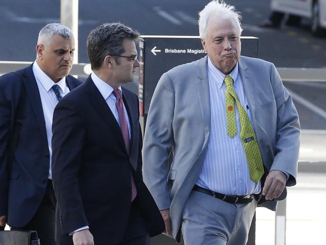 Clive Palmer walks back to the Brisbane Supreme Court after lunch break, September, 15, 2017. The court heard his elusive nephew is being paid more than $8000 a fortnight by one of his companies. (AAP Image/Regi Varghese) NO ARCHIVING